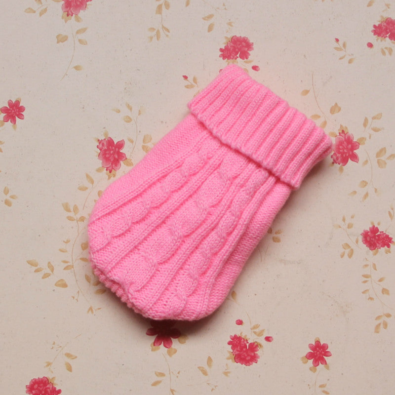 HKM-0604349 Cozy Knitted Dog Sweater for Small Breeds - Warm Autumn/Winter Design