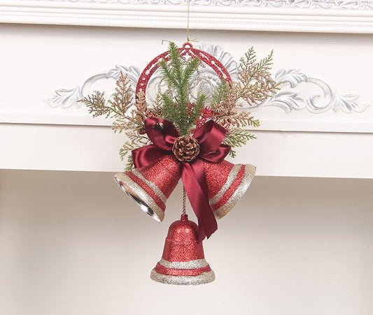 HKM-060499 Christmas Tree Bells in Pearlescent Paper - Decorative Festive Ornaments in Various Colors