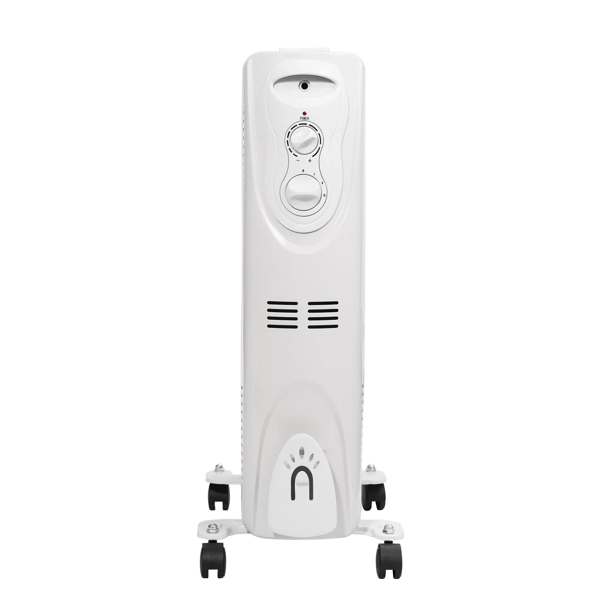 KTX-060499 Oil Filled Radiator Electric Heater with Adjustable Thermostat and Safety Features, 1500W to 2500W, Gray & White