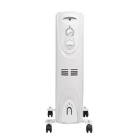 KTX-060499 Oil Filled Radiator Electric Heater with Adjustable Thermostat and Safety Features, 1500W to 2500W, Gray & White