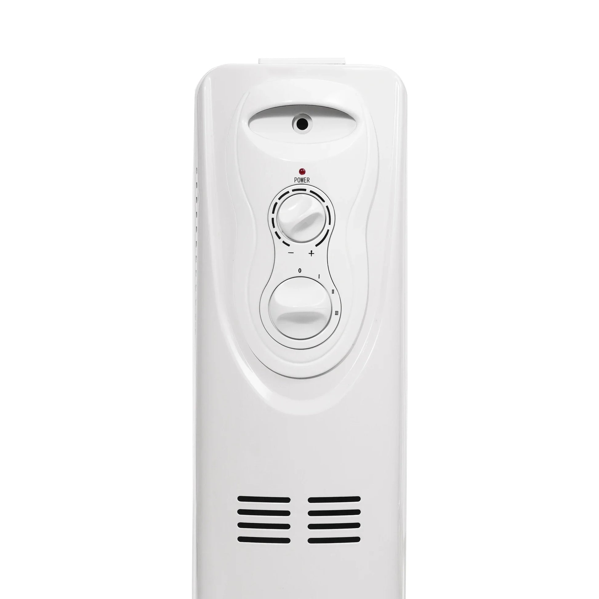 HKM-060499 Oil Filled Radiator Electric Heater with Adjustable Thermostat and Safety Features, 1500W to 2500W, Gray & White
