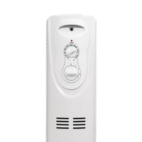 HKM-060499 Oil Filled Radiator Electric Heater with Adjustable Thermostat and Safety Features, 1500W to 2500W, Gray & White