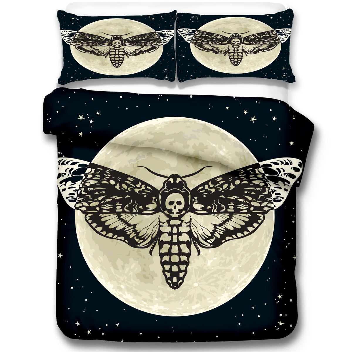 HKM-060563 Skeleton Moth 3D Printed Decorative Set - Three-Piece Collection in Multiple Sizes