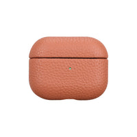 HKM-060627 Orange Leather Earphone Case for AirPods - Elegant Full Coverage Design