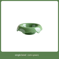 HKM-0606525 High Leg Ceramic Cat Food Bowl with Wooden Base - Multiple Colors Available