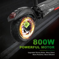 HKM-060755 Foldable Electric Scooter with 800W Motor, 30-45km Range, Dual Suspension, App Control, LED Lights