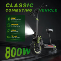 HKM-060755 Foldable Electric Scooter with 800W Motor, 30-45km Range, Dual Suspension, App Control, LED Lights