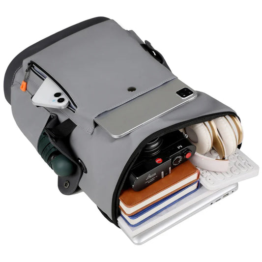 HKM-060947 Luxury Waterproof Laptop Backpack with Breathable Shoulder Straps and USB Charging Port