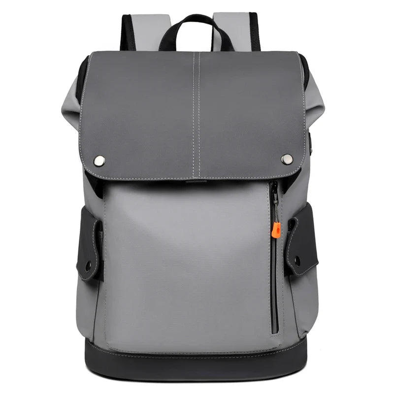 HKM-060947 Luxury Waterproof Laptop Backpack with Breathable Shoulder Straps and USB Charging Port