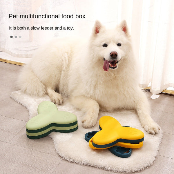 HKM-0609597 Interactive Dog Puzzle Toy with Treat Dispenser for Mental Stimulation and Slow Feeding