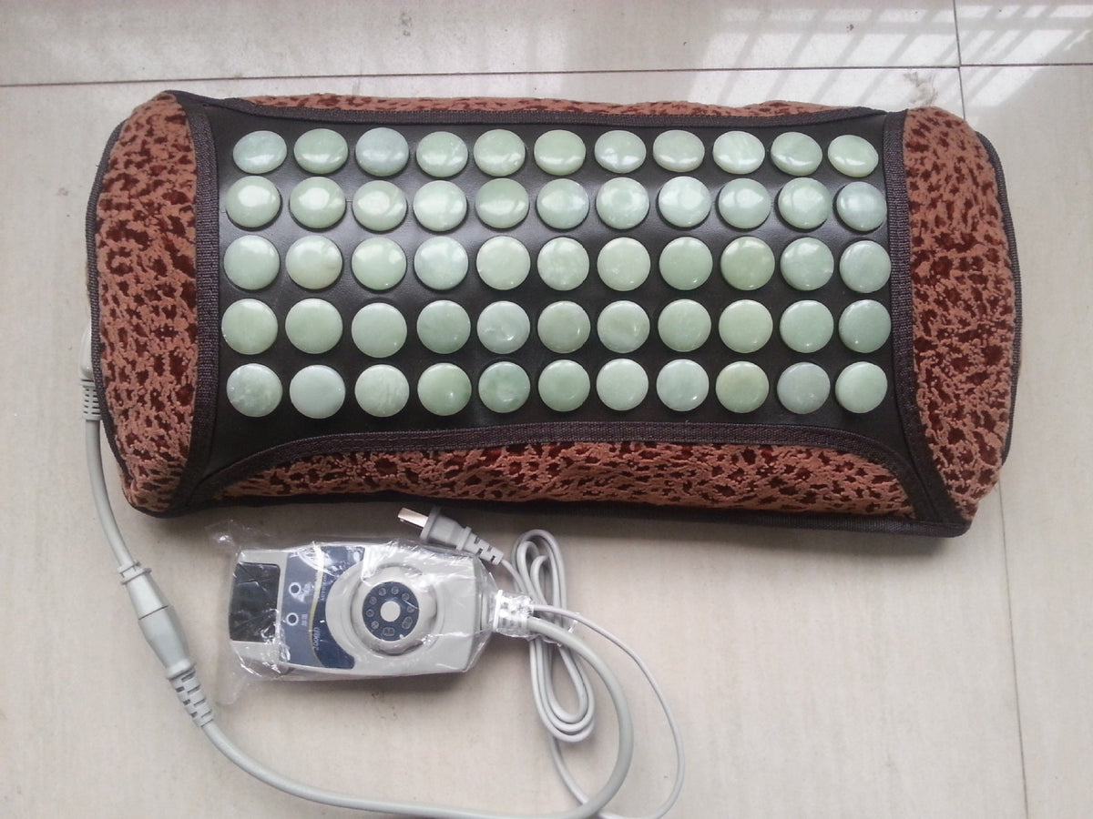 HKM-061011 Natural Jade Heating Pillow for Cervical Support and Physiotherapy