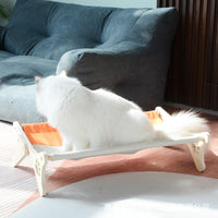 HKM-0610365 Solid Wood One-Piece Cat Hanging Bed for Windowsill Sunbathing 58x37x16cm