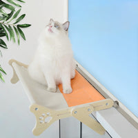 HKM-0610365 Solid Wood One-Piece Cat Hanging Bed for Windowsill Sunbathing 58x37x16cm