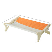 HKM-0610365 Solid Wood One-Piece Cat Hanging Bed for Windowsill Sunbathing 58x37x16cm