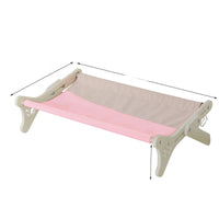 HKM-0610365 Solid Wood One-Piece Cat Hanging Bed for Windowsill Sunbathing 58x37x16cm