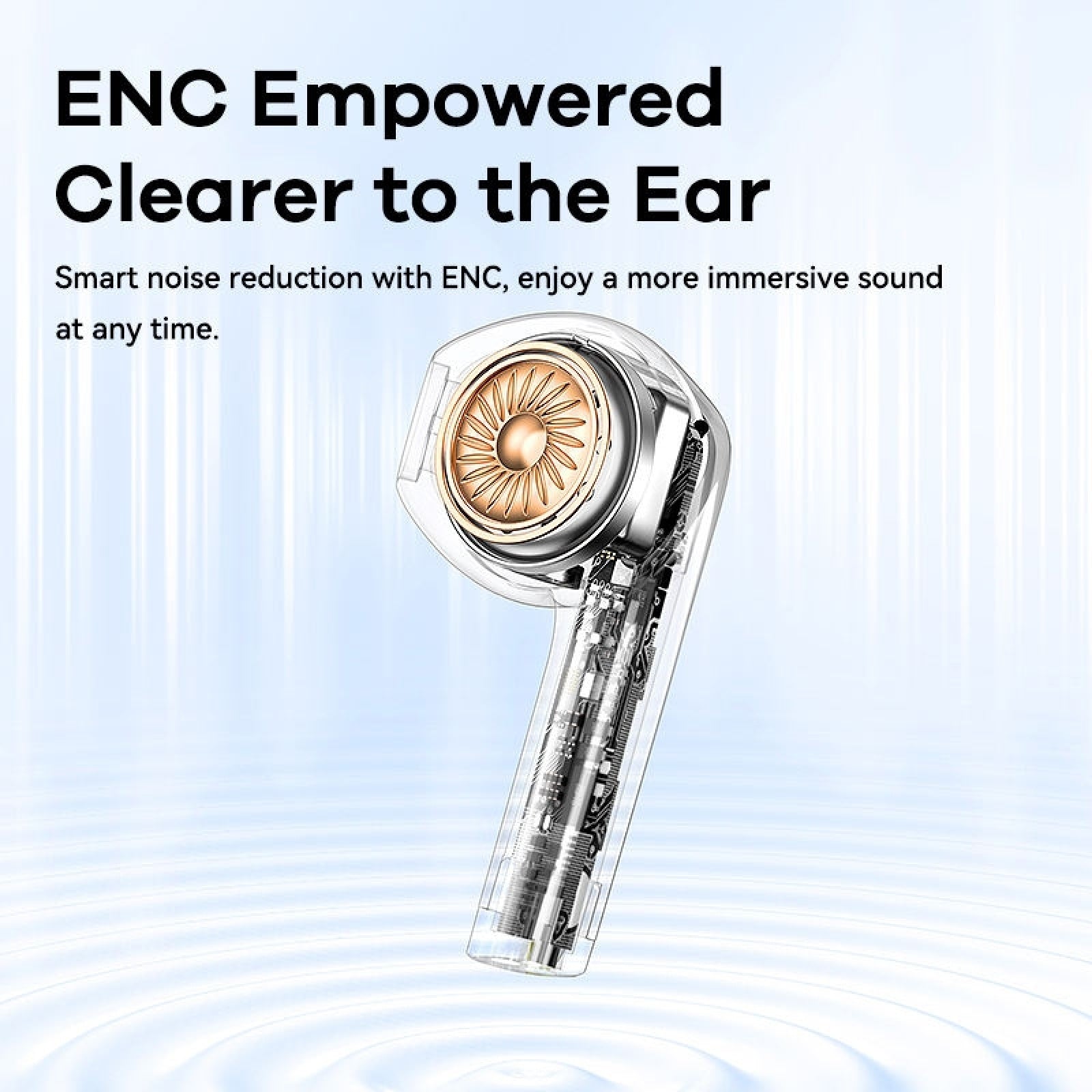 HKM-061203 True Wireless In-Ear Headphones with ENC Noise Reduction and Bluetooth 5.3, IPX4 Waterproof, 13mm Dynamic Drivers