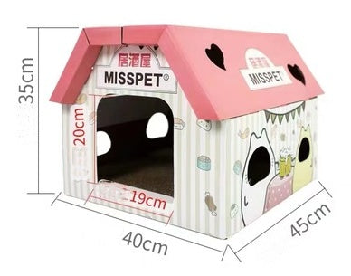 HKM-0612285 Milk Carton Cat Scratcher Toy - High-Density Corrugated Paper, Multiple Flavors