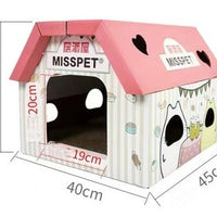 HKM-0612285 Milk Carton Cat Scratcher Toy - High-Density Corrugated Paper, Multiple Flavors