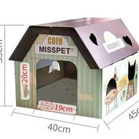 HKM-0612285 Milk Carton Cat Scratcher Toy - High-Density Corrugated Paper, Multiple Flavors