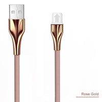 HKM-061267 Aluminum Alloy Braided Mobile Phone Data Cable - 1m, Fast Charging, Compatible with TYPE-C, Micro USB, Apple