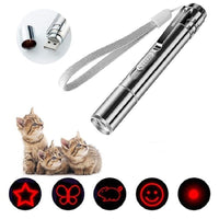 HKM-0612925 USB Rechargeable Laser Cat Toy with Red, Purple, and White Light Functions