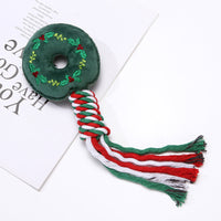 HKM-0613565 Christmas-Themed Cartoon Dog Training and Tooth Cleaning Bite Toy, Durable and Bite Resistant
