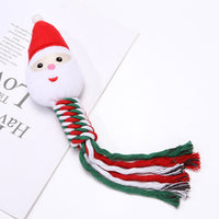 HKM-0613565 Christmas-Themed Cartoon Dog Training and Tooth Cleaning Bite Toy, Durable and Bite Resistant