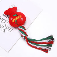 HKM-0613565 Christmas-Themed Cartoon Dog Training and Tooth Cleaning Bite Toy, Durable and Bite Resistant