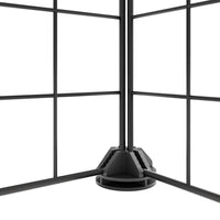 HKM-0613693 Spacious 8-Piece Black Pet Cage Set with Door for Training and Play