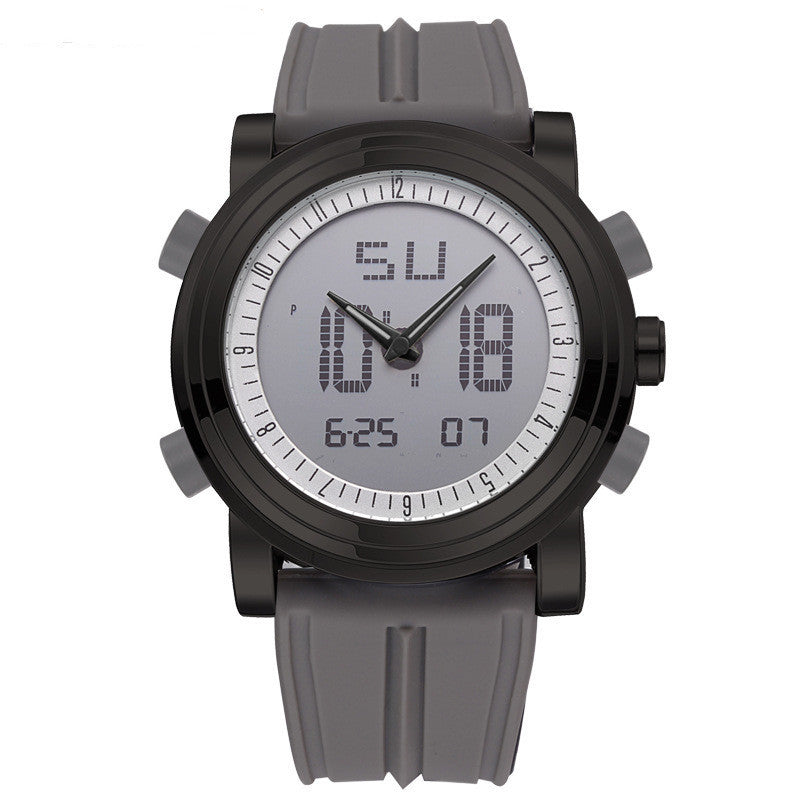 HKM-061395 Luminous Dual Display Electronic Watch with Alarm, Calendar, and Waterproof Design