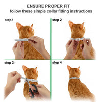 HKM-0614077 Flea and Tick Collar for Cats and Dogs ¨C 8 Months of Protection, Adjustable, Water-Resistant, Allergy-Free