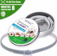 HKM-0614077 Flea and Tick Collar for Cats and Dogs ¨C 8 Months of Protection, Adjustable, Water-Resistant, Allergy-Free