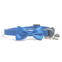 HKM-0614333 Adjustable Multi-Color Striped Nylon Bow Collar with Bell for Cats