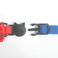HKM-0614333 Adjustable Multi-Color Striped Nylon Bow Collar with Bell for Cats