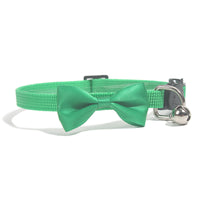 HKM-0614333 Adjustable Multi-Color Striped Nylon Bow Collar with Bell for Cats
