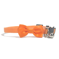 HKM-0614333 Adjustable Multi-Color Striped Nylon Bow Collar with Bell for Cats