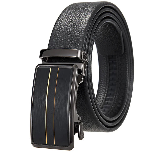 HKM-061587 Men's Automatic Buckle Belt - Adjustable Stylish Strap for Everyday Wear