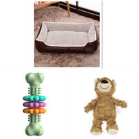 HKM-0616125 Detachable and Washable Dog Cat Mat Bed in Coffee and Beige with Anti-Skid Bottom