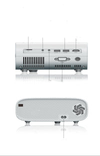 HKM-061715 Portable Desktop Projector with 1280x800 Resolution and 100-500 Inch Projection Size