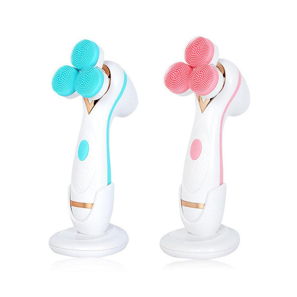 HKM-061779 Electric Face Cleansing Brush with 3 Accessories for Acne and Blackhead Removal