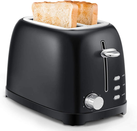 HKM-061779 Retro Auto Pop-Up Mini Toaster with Defrost Function for Two Slices and Sandwiches
