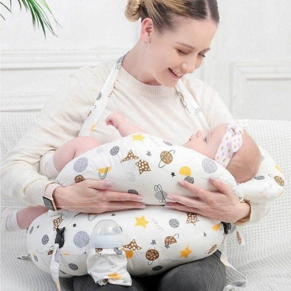 HKM-061843 Breastfeeding Pillow Set of 3 with 100% Cotton Cover and Removable Shoulder Strap