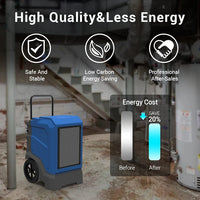 HKM-061907 Commercial Dehumidifier for Water Damage Restoration - 165 Pints Capacity
