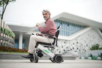 HKM-061907 Folding Electric Wheelchair for Elderly and Disabled, 6 Km/h Speed, 20 km Driving Range, Aluminum Alloy Frame, Multiple Colors Available