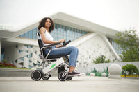 HKM-061907 Folding Electric Wheelchair for Elderly and Disabled, 6 Km/h Speed, 20 km Driving Range, Aluminum Alloy Frame, Multiple Colors Available