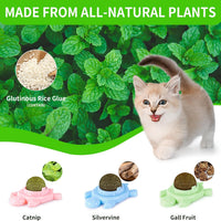 HKM-0619325 Organic Catnip Ball with Silvervine for Indoor Cats - Edible Plant-Based Cat Toy for Stress Relief and Fresh Breath