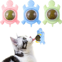 HKM-0619325 Organic Catnip Ball with Silvervine for Indoor Cats - Edible Plant-Based Cat Toy for Stress Relief and Fresh Breath