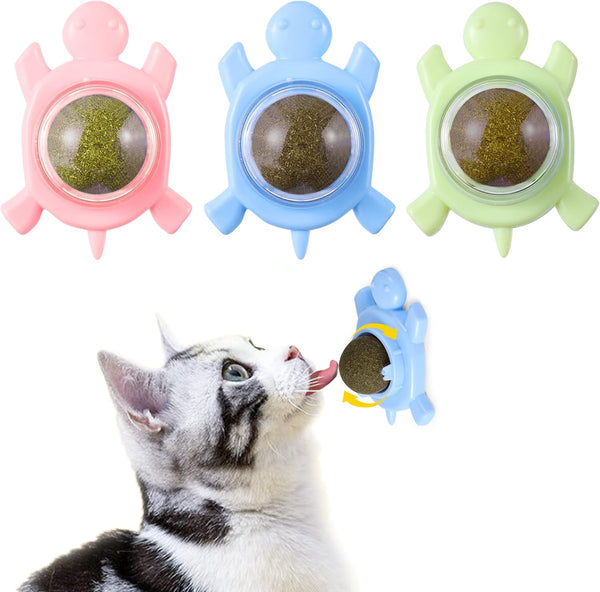 HKM-0619325 Organic Catnip Ball with Silvervine for Indoor Cats - Edible Plant-Based Cat Toy for Stress Relief and Fresh Breath