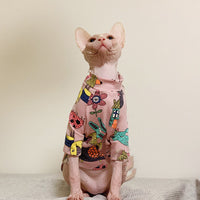 HKM-0620221 Casual Pink Clothes for Hairless Cats - Size XS to XL Available