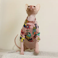 HKM-0620221 Casual Pink Clothes for Hairless Cats - Size XS to XL Available